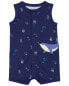 Baby Whale Snap-Up Romper 6M