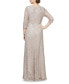 Petite Sequined Lace Gown