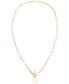 ფოტო #1 პროდუქტის Polished Heart Link Toggle Necklace in 10k Gold