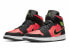 Фото #4 товара Кроссовки Nike Air Jordan 1 Mid Black Hot Punch (W) (Красный, Черный)