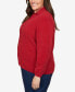 Фото #3 товара Plus Size Classics Chenille Zip Front Cardigan Sweater