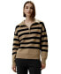 Фото #1 товара Women's Collared Quarter-Zip Wool Sweater for Women