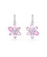 Crystal Mixed Cuts Flower Gema Drop Earrings