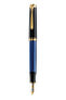 Фото #1 товара Pelikan Souverän® 400 - Black - Blue - Built-in filling system - Gold/Rhodium - Bold - Ambidextrous - Germany