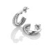 Timeless silver earrings with Woven DE689 diamonds