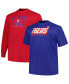 Фото #1 товара Men's Royal, Red Philadelphia 76ers Big and Tall Short Sleeve and Long Sleeve T-shirt Set