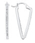 ფოტო #6 პროდუქტის Clear Crystal Triangle Hoop Earring