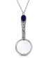 ფოტო #1 პროდუქტის Gold Tone Sodalite Semi Precious Magnifier 30" Pendant