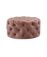 Фото #2 товара Bella Upholstered Tufted Allover Round Cocktail Ottoman