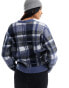 Levi's Betty fluffy cardigan in blue check