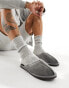 Фото #1 товара Jack & Jones faux suede slippers in grey