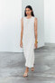 ZW COLLECTION LINEN BLEND MIDI DRESS