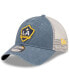 ფოტო #2 პროდუქტის Men's Navy, Cream La Galaxy 9Twenty Washed Denim Snapback Hat