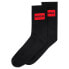 HUGO Rib Label Quarter short socks 2 pairs