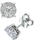 Фото #2 товара Diamond Halo Stud Earrings (1 ct. t.w.) in 14k White Gold