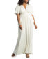 ფოტო #1 პროდუქტის Plus Size Indie Flair Maxi Dress with Kimono Sleeves