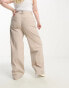 Фото #2 товара ASOS DESIGN Curve oversized wide leg chino trouser in sand