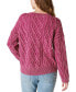 Фото #1 товара Women's Cable-Knit Crewneck Sweater