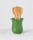 Фото #2 товара Garden Floral Utensil Crock with Wood Utensils Set