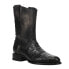 Ferrini Winston Alligator Print Round Toe Cowboy Mens Black Dress Boots 2471304