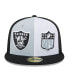 Фото #4 товара Men's Gray, Black Las Vegas Raiders 2023 Sideline 59FIFTY Fitted Hat