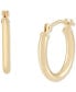 ფოტო #3 პროდუქტის Polished Tube Small Hoop Earrings in 14k Gold, 15mm, Created for Macy's