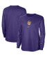 Women's Purple Distressed LSU Tigers Vintage-Like Long Sleeve T-shirt