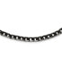 Stainless Steel Brushed Black IP-plated Curb Chain Necklace