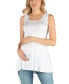 Scoop Neck Sleeveless Maternity Tank Top