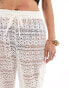 Hollister lace cover up cargo trouser in white