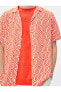 Фото #9 товара Рубашка мужская Koton с геометрическим принтом и короткими рукавами