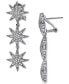 Cubic Zirconia Triple Star Drop Earrings in Sterling Silver, Created for Macy's