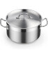 Фото #1 товара 6-Quart Stock Pot with Lid, Professional 18/10 Stainless Steel Stockpot Dutch Oven Casserole Cooking Pot, Ollas de Cocina, Compatible with All Stovetops, Silver