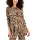 Women's Printed 3/4 Sleeve Knit Top, Created for Macy's