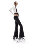 Фото #1 товара Threadbare Tall Ski wide leg trousers with braces in black