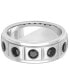 Men's Black Sapphire Textured Band (1-1/3 ct. t.w.) in Sterling Silver