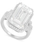 ფოტო #1 პროდუქტის Cubic Zirconia Halo Statement Ring in Sterling Silver