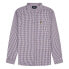 Стильная сине-белая рубашка Lyle & Scott Gingham на длинный рукав Бело-бордовый, L - фото #2