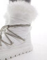 Фото #8 товара Steve Madden Ice-Storm snow boot with embellished lace in white