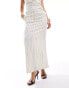 Edited pinstripe midi skirt co-ord in cream