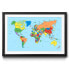 Gerahmtes Bild Worldmap Clean