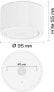 Фото #8 товара KYOTECH LED Surface-Mounted Ceiling Light Flat with LED GX53 230 V 6 W Warm White 3000 K Ceiling Spotlight Diameter 95 x 55 mm Black Round [Energy Class F]