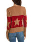 Фото #2 товара Hannah Rose Banded Star Wool & Cashmere-Blend Sweater Women's