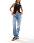 Calvin Klein Jeans – Gerade geschnittene Jeans in heller Waschung mit niedrigem Bund Голубой, W24 L32 - фото #1