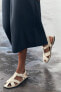 Фото #2 товара Кожаные сандалии с ремешками и пряжками ZARA