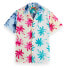 SCOTCH & SODA Voile Printed Short sleeve shirt