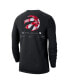 Фото #4 товара Men's Black Toronto Raptors Essential Air Traffic Control Long Sleeve T-shirt