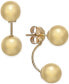 ფოტო #1 პროდუქტის Double-Ball Drop Earrings in 10k Gold