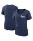 Фото #1 товара Women's Navy Tampa Bay Rays Authentic Collection Performance Scoop Neck T-Shirt