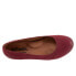 Softwalk Sonoma S1862-662 Womens Burgundy Wide Leather Ballet Flats Shoes